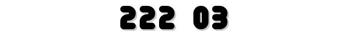 222%2003 font