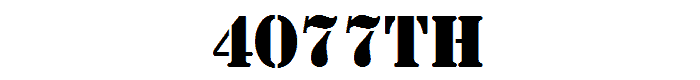 4077th font