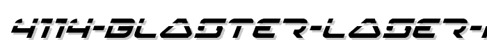 4114 Blaster Laser Italic font