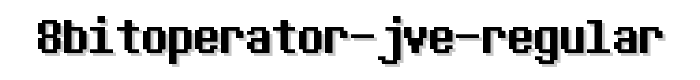 8bitoperator JVE Regular font