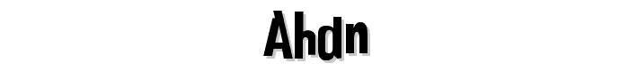 AHDN font