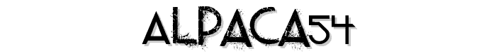 ALPACA54 font