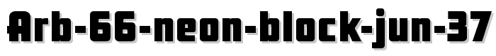 ARB%2066%20Neon%20Block%20JUN%2037 font