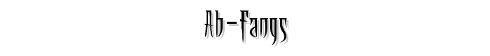 Ab Fangs font