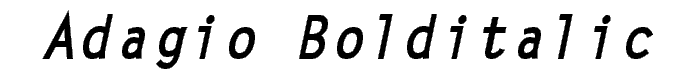 Adagio%20BoldItalic font
