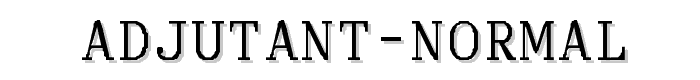 Adjutant-Normal font