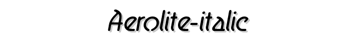 Aerolite Italic font