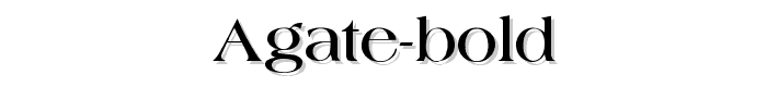 Agate Bold font
