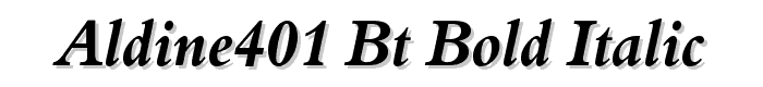 Aldine401 BT Bold Italic font