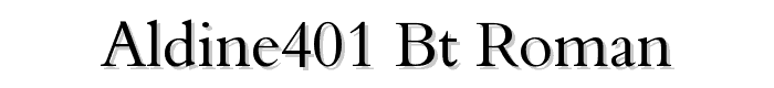 Aldine401 BT Roman font