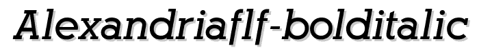AlexandriaFLF-BoldItalic font