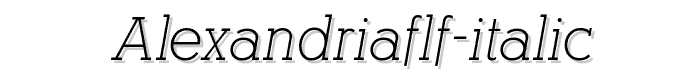 AlexandriaFLF-Italic font