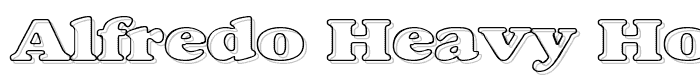 Alfredo Heavy Hollow Wide font