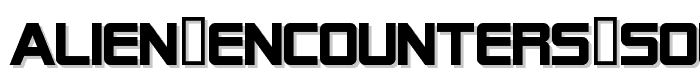 A preview of the Alien Encounters Solid Bold font
