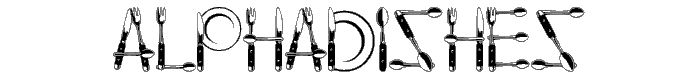 AlphaDishes font