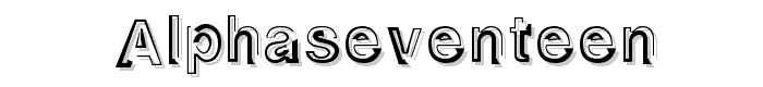 AlphaSevenTeen font
