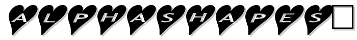 AlphaShapes hearts 2a font