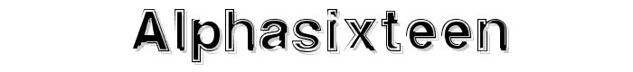 AlphaSixTeen font