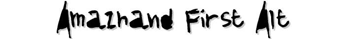 AmazHand_First_Alt font