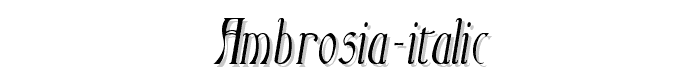 Ambrosia Italic font