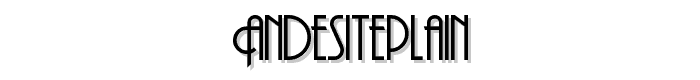 AndesitePlain font