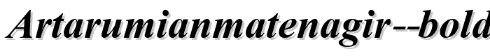 ArTarumianMatenagir Bold Italic font