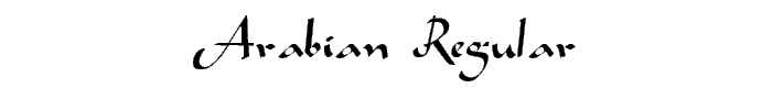 Arabian%20Regular font