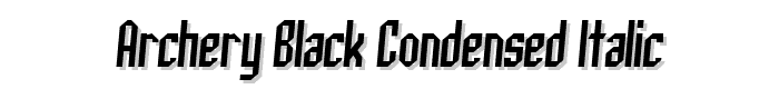 Archery Black Condensed Italic font