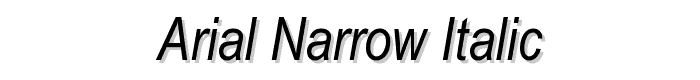 Arial%20Narrow%20Italic font