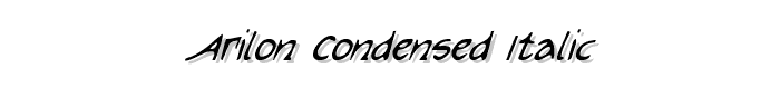 Arilon%20Condensed%20Italic font