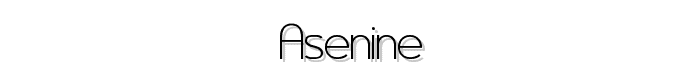 Asenine font