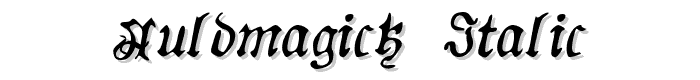 AuldMagick%20Italic font