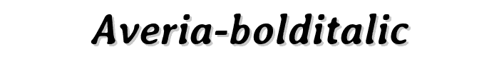 Averia-BoldItalic font