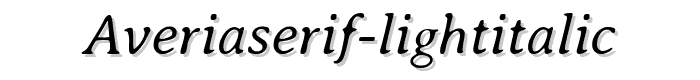AveriaSerif-LightItalic font