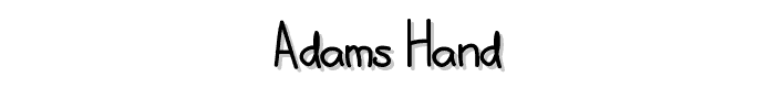 adams%20hand font