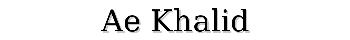 ae_Khalid font