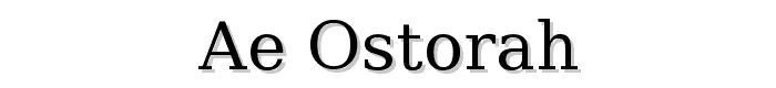 ae_Ostorah font