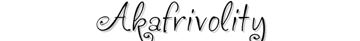 akaFrivolity font