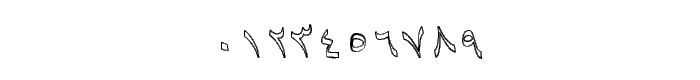 B Baran Outline Italic font