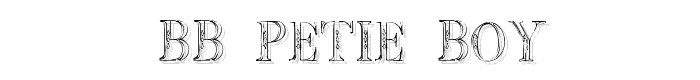 A preview of the BB Petie Boy font