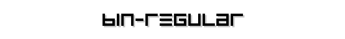 BIN%20Regular font