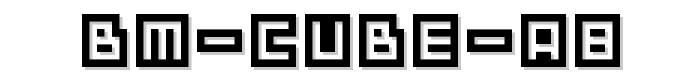 BM cube A8 font