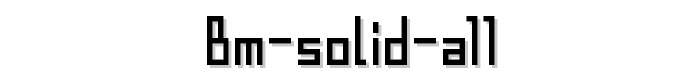 BM solid A11 font