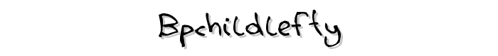 BPchildLefty font