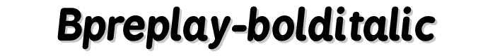 BPreplay-BoldItalic font
