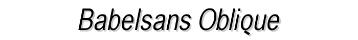 BabelSans-Oblique font