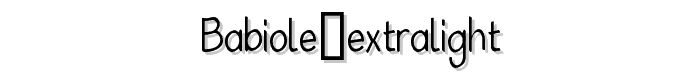 Babiole Extralight font