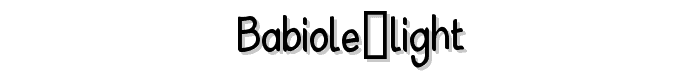 Babiole Light font