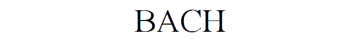 Bach font