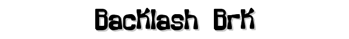 Backlash%20BRK font